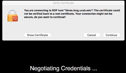 Microsoft Remote Desktop Mac Negotiating Credentials